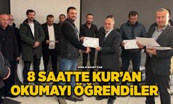 8 saatte Kur-an okumayı öğreniyorlar