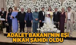 Adalet Bakanı'nın eşi nikah şahidi oldu