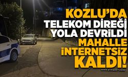 Kozlu’da Telekom Direği Yola Devrildi