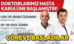 Kardiyoloji ve ortopedi uzmanları göreve başladı