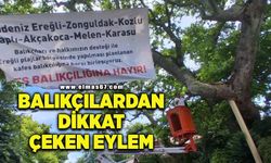 Ereğlili balıkçılardan dikkat çeken eylem