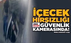 İçecek hırsızlığı güvenlik kamerasında