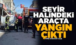 Seyir halindeki araçta yangın çıktı