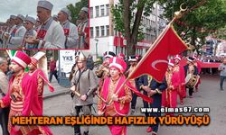Mehteran eşliğinde hafızlık yürüyüşü