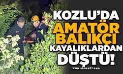 Kayalıklardan düşen amatör balıkçıyı AFAD ve itfaiye ekipleri kurtardı