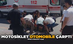 Motosiklet, otomobile çarptı