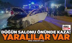 Düğün salonu önünde kaza: 4 yaralı