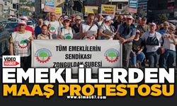 EMEKLİLERDEN MAAŞ PROTESTOSU