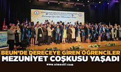 BEUN'de dereceye giren öğrenciler mezuniyet coşkusu yaşadı