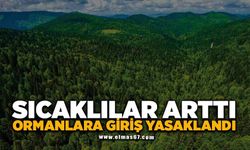 Sıcaklıklar arttı, ormanlara giriş yasaklandı