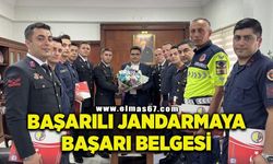 Başarılı jandarma personellerine başarı belgesi