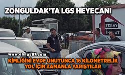 Zonguldak'ta LGS heyecanı: Kimliğini evde unutunca 16 kilometrelik yol için zamanla yarıştılar