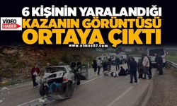 6 kişinin yaralandığı kazanın görüntüsü ortaya çıktı