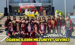 Öğrencilerin mezuniyet sevinci