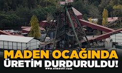 Maden ocağında yangın nedeniyle üretim durdu