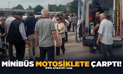 Alaplı'da minibüs, motosiklete çarptı 1 yaralı
