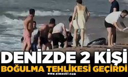 Denizde boğulma tehlikesi geçiren 2 kişi kurtarıldı