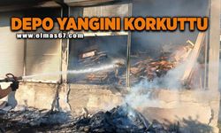 Evin deposundaki yangın korkuttu