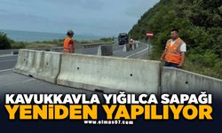 Kavukkavla Yığılca sapağı yeniden yapılıyor