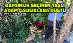 Baygınlık geçiren yaşlı adam çalılıklara düştü