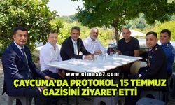Çaycuma’da protokolden 15 Temmuz Gazisi Vedat Özer’e ziyaret