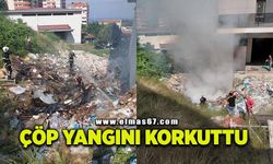 Çöp yangını ekipleri harekete geçirdi