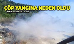 Mollabey yolunda çöplük yangını paniğe neden oldu