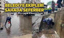 Belediye ekipleri sahada seferber