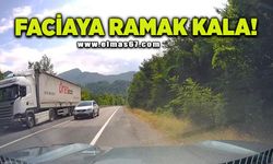 Hatalı sollama faciaya ramak kala bitti