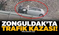 Zonguldak'ta bariyere çarpan otomobildeki yolcu yaralandı