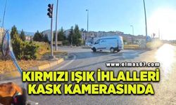 Kırmızı ışık ihlalleri kask kamerasında