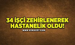 Beypiliç'te zehirlenme: 34 işçi hastanelik oldu