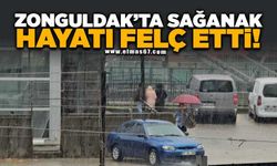 Vatandaşlar saçak altlarına sığındı