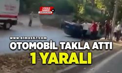 Bülent Ecevit Caddesi'nde otomobil takla attı! 1 yaralı