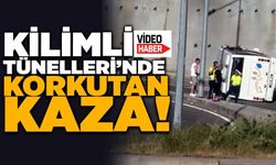 Zonguldak’ta işçi servisi devrildi