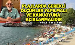 "Plajlarda gerekli ölçümler yapılmalı ve kamuoyuna açıklanmalıdır"