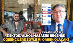 Rektör İsmail Hakkı Özölçer alkol masasını beğendi! Öğrencilere böyle mi örnek olacak?