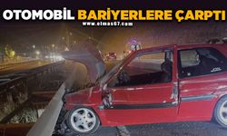 Zonguldak'ta otomobil bariyerlere çarptı: 1 yaralı