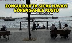 Zonguldak’ta sıcak havayı gören sahile koştu