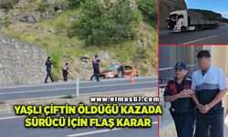 Zonguldak'ta yaşlı çiftin hayatını kaybettiği kazada tır şoförü adliyede