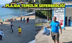 Kapuz Plajı'nda hummalı temizlik