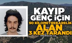 Kayıp genç için 90 kilometrekarelik alan 3 kez tarandı