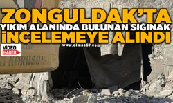 Zonguldak'taki yıkım alanında bulunan sığınak incelemeye alındı