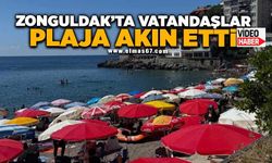 Zonguldak'ta sıcak hava bunalttı, vatandaşlar plaja akın etti