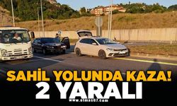 Sahil yolunda kaza: 2 yaralı!