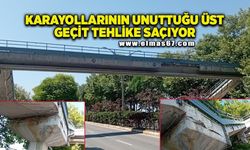 Karayollarının unuttuğu üst geçit tehlike saçıyor