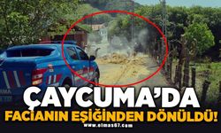 Saman yüklü tırda yangın paniği