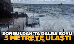 Zonguldak'ta dalga boyu 3 metreye ulaştı