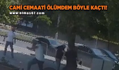 Camiden çıkan cemaat ölümden böyle kaçtı!