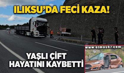 Otomobil tırla çarpıştı, yaşlı çift hayatını kaybetti